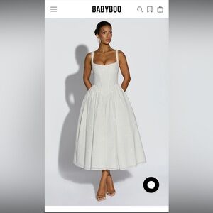 Baby Boo Vivienne Midi Dress - Ivory Sparkle